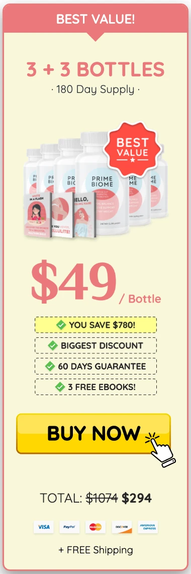 PrimeBiome 6 bottles